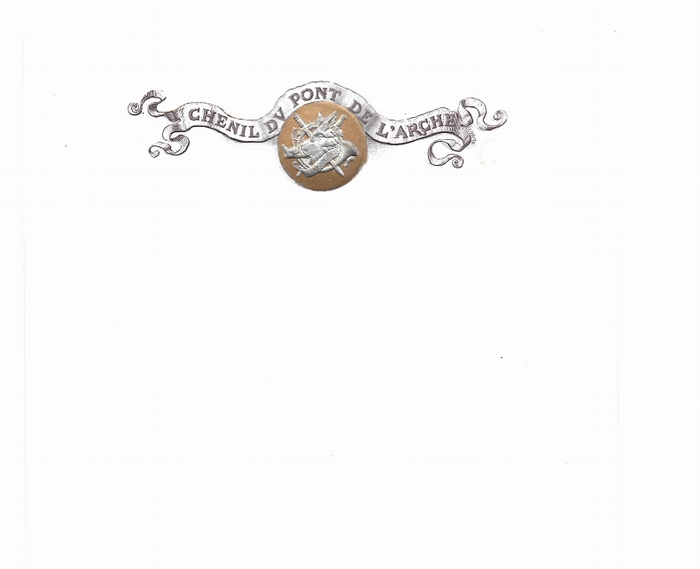 Carton d'invitation du chenil d'Olympe Hériot - Collection privée - Don à la Société de Vènerie